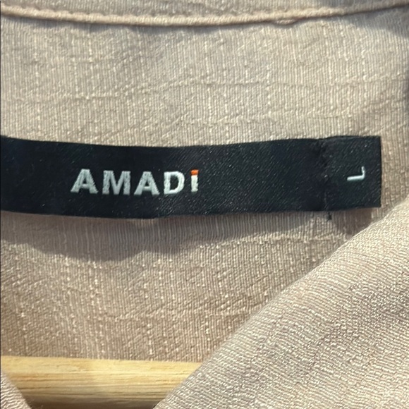 Amadi Sleeveless Beige Long Button Down Dress, Large - Picture 2 of 8